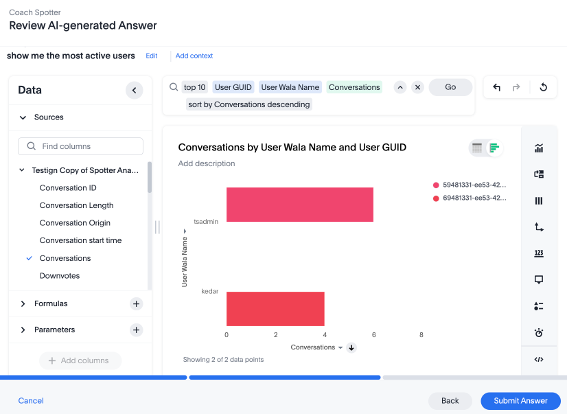 The Review AI-gnereated Answers page