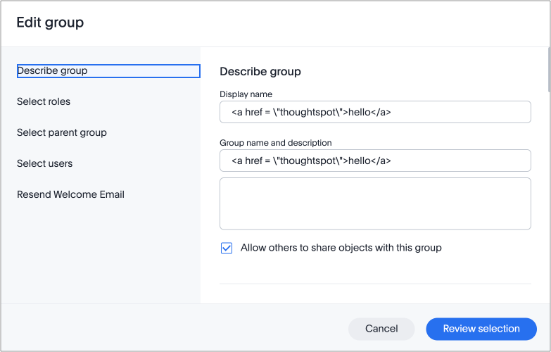 Edit group UI v2