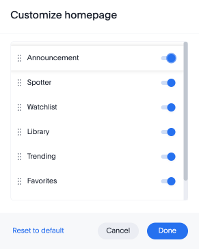 Announcement toggle